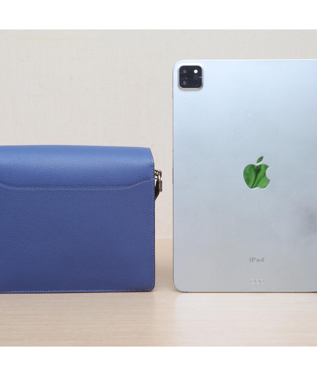 HERMES Синяя кожаная сумка через плечо, фото 7