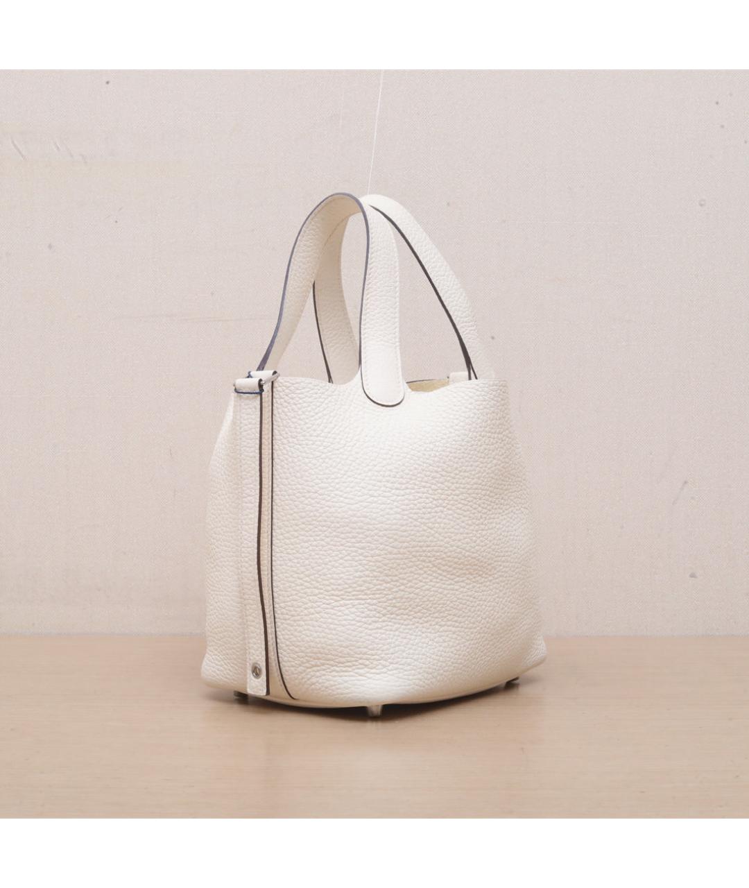 HERMES Белая кожаная сумка через плечо, фото 6
