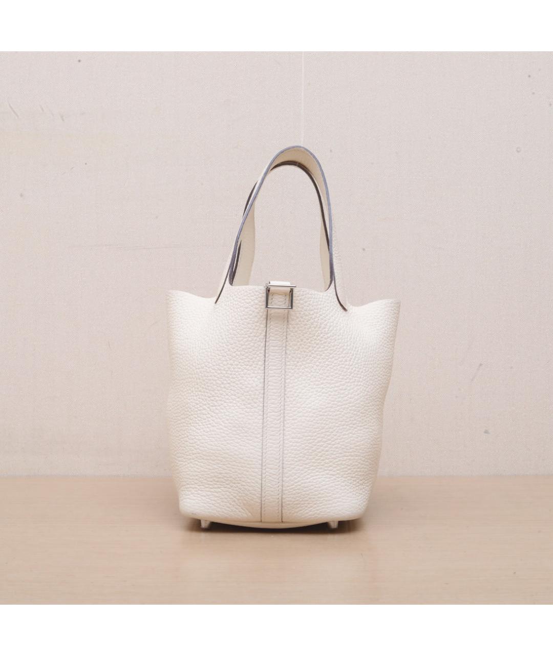 HERMES Белая кожаная сумка через плечо, фото 3