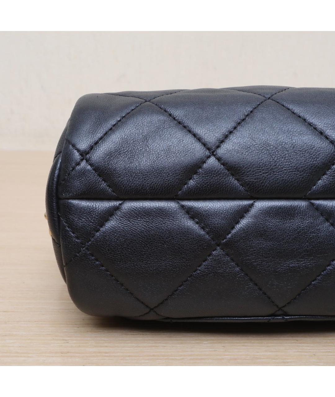 CHANEL Черная кожаная сумка через плечо, фото 9