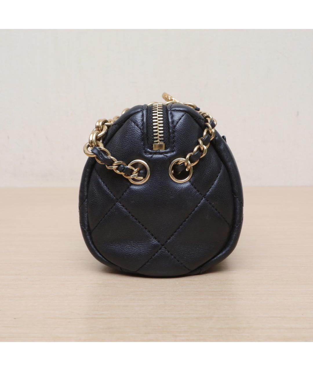 CHANEL Черная кожаная сумка через плечо, фото 5