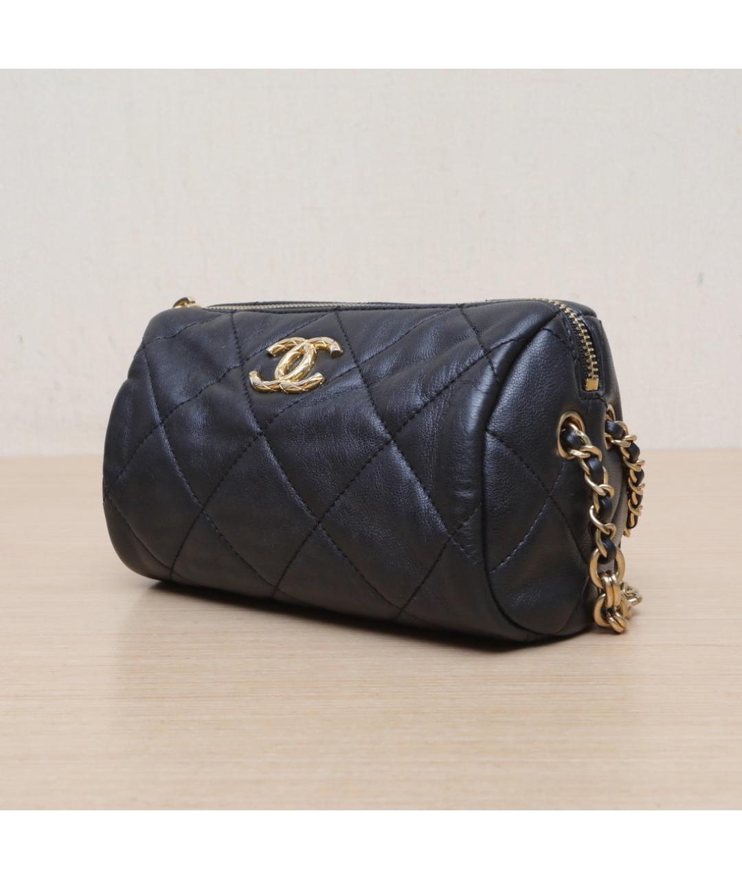 CHANEL Черная кожаная сумка через плечо, фото 4