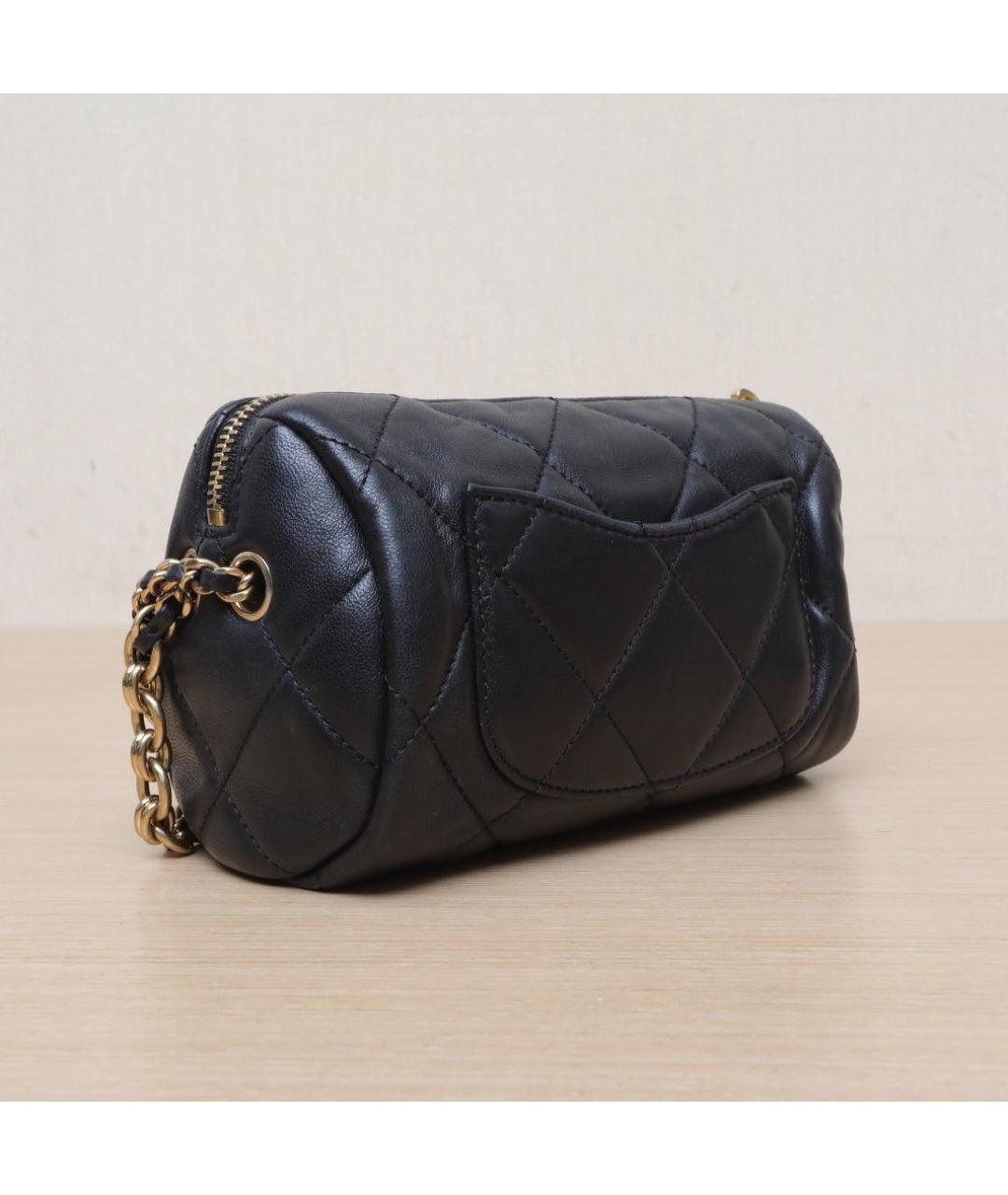 CHANEL Черная кожаная сумка через плечо, фото 6