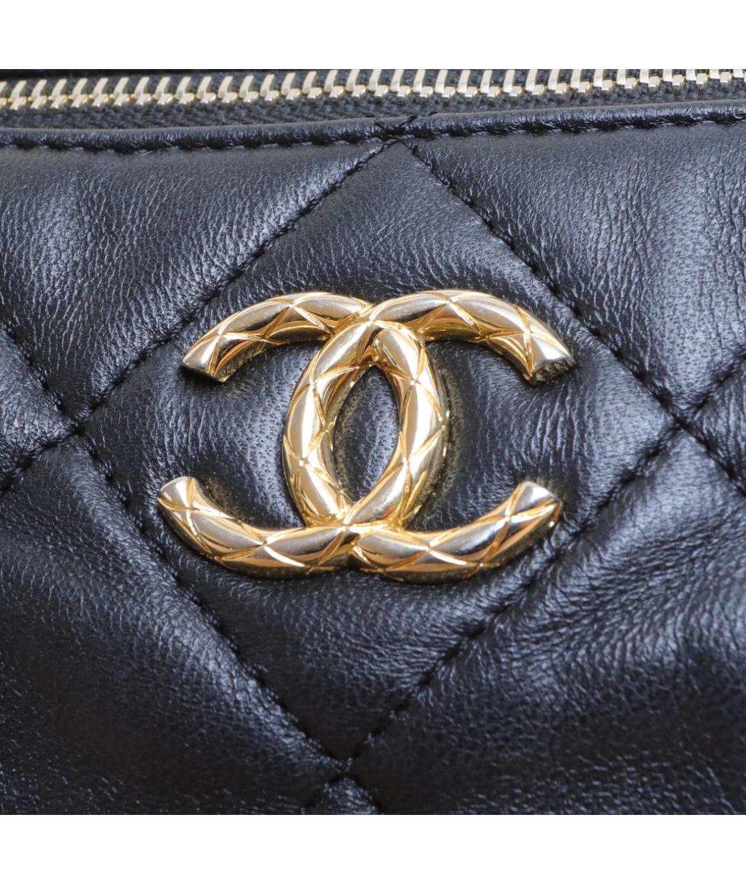 CHANEL Черная кожаная сумка через плечо, фото 8