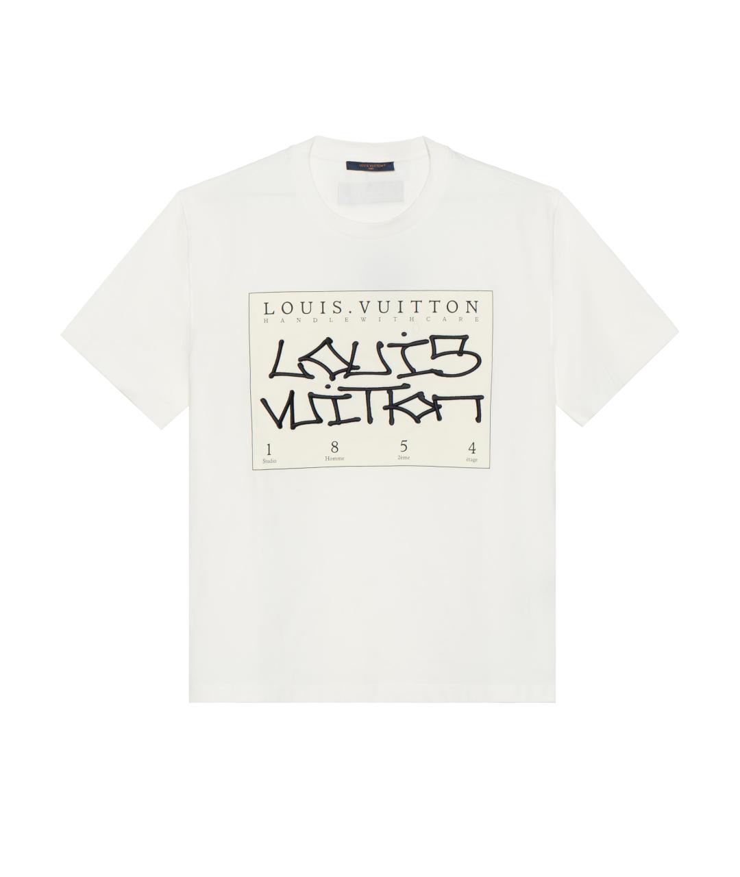 LOUIS VUITTON Белая хлопковая футболка, фото 1