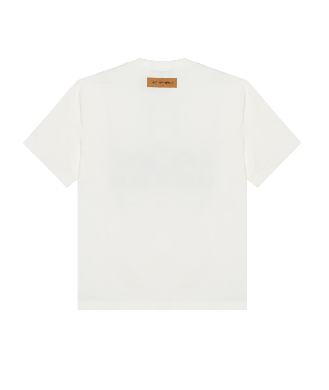 LOUIS VUITTON Белая хлопковая футболка, фото 2