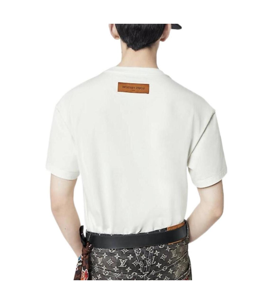 LOUIS VUITTON Белая хлопковая футболка, фото 7