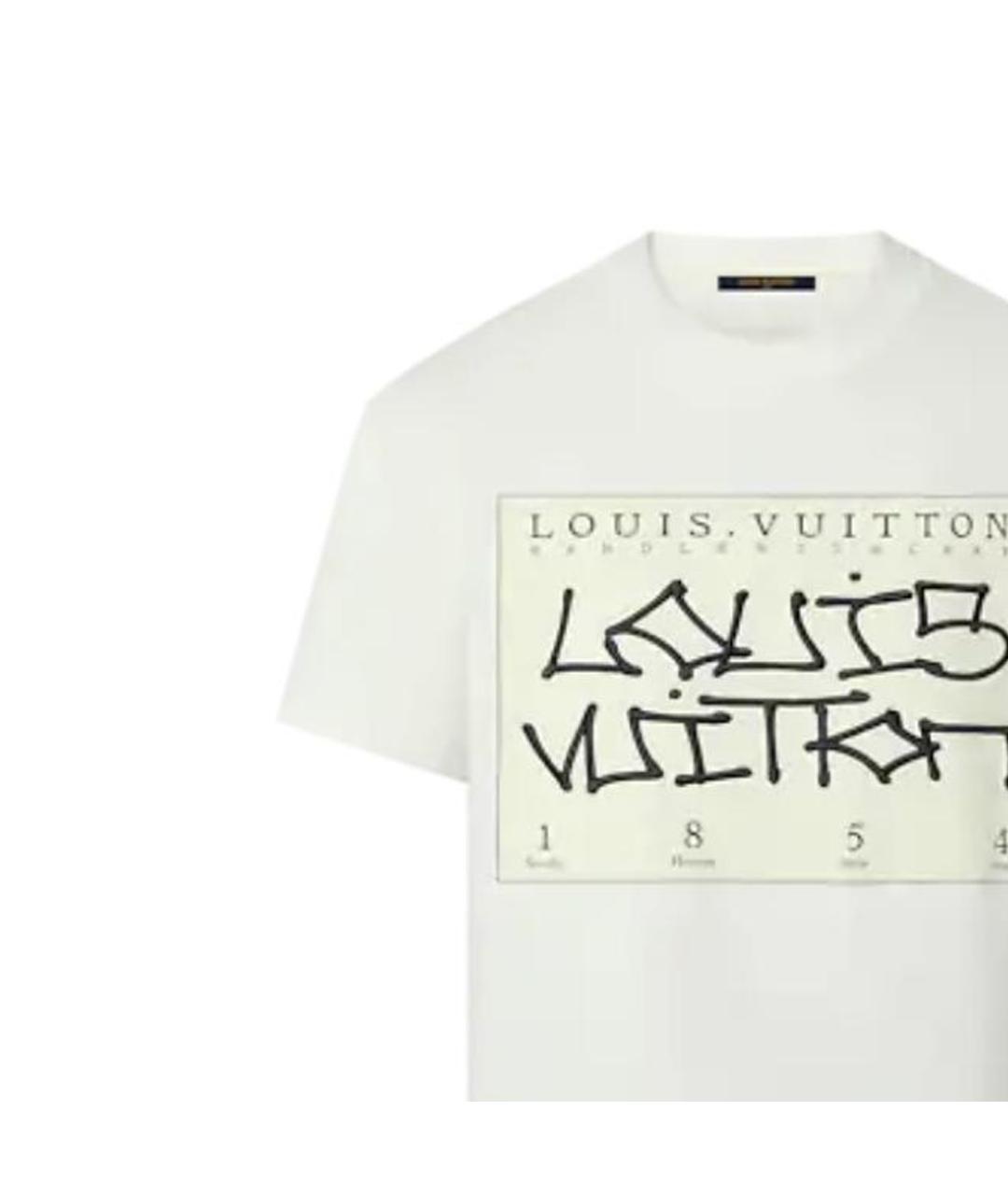 LOUIS VUITTON Белая хлопковая футболка, фото 8