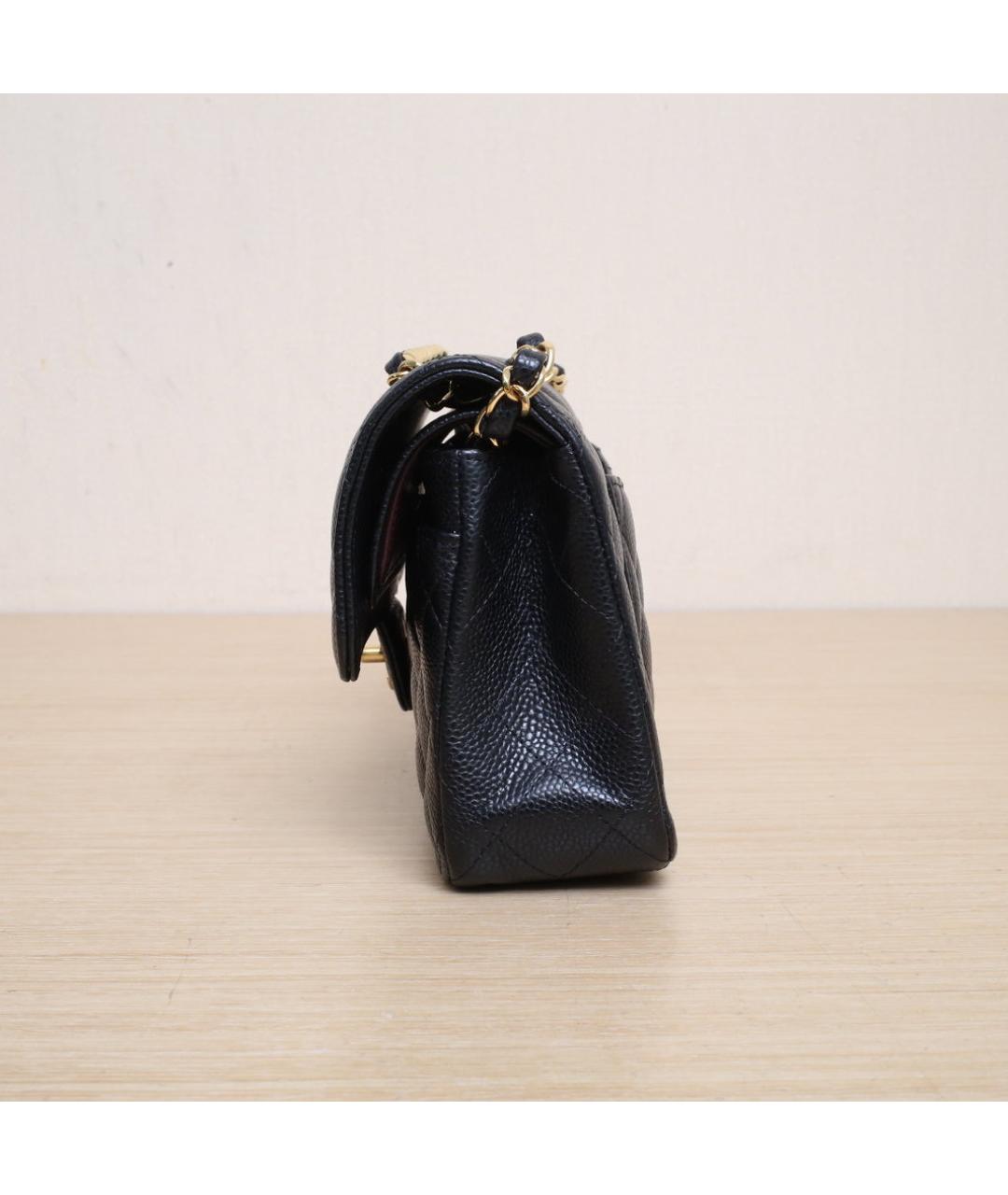 CHANEL Черная кожаная сумка через плечо, фото 5