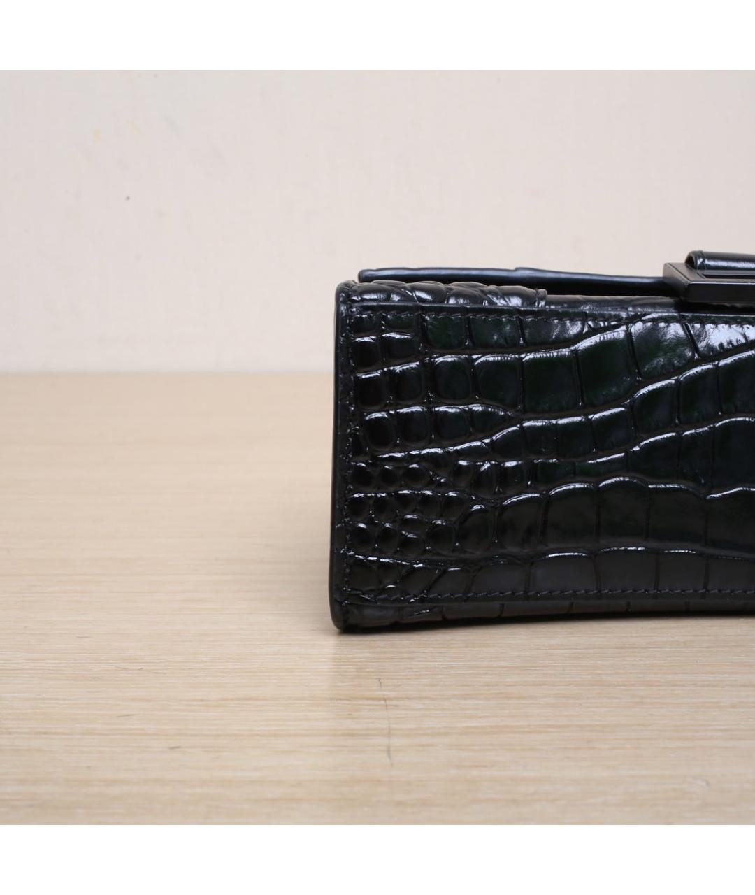 BALENCIAGA Черная кожаная сумка через плечо, фото 9