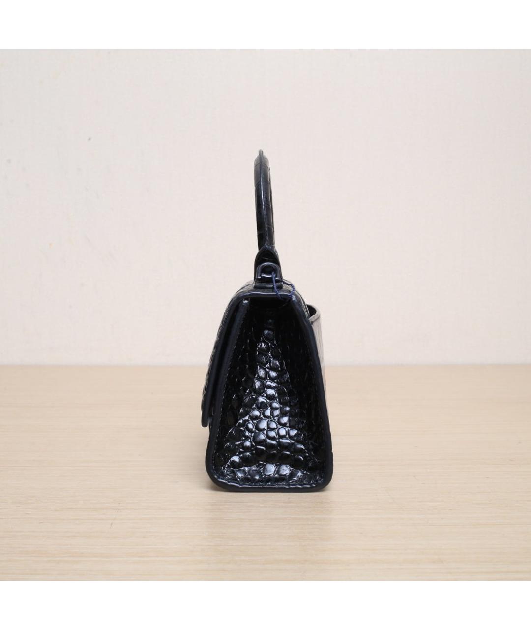 BALENCIAGA Черная кожаная сумка через плечо, фото 5