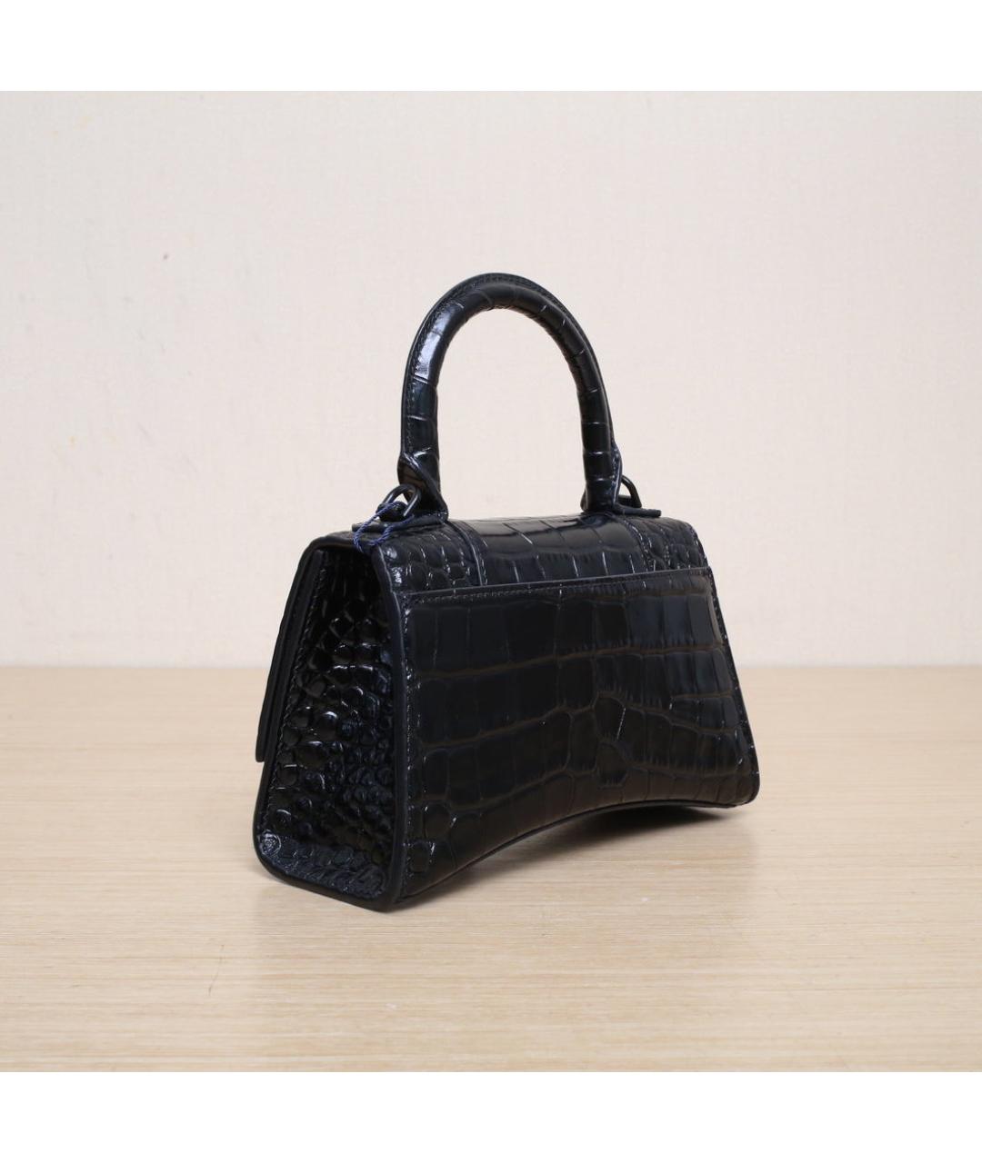 BALENCIAGA Черная кожаная сумка через плечо, фото 6