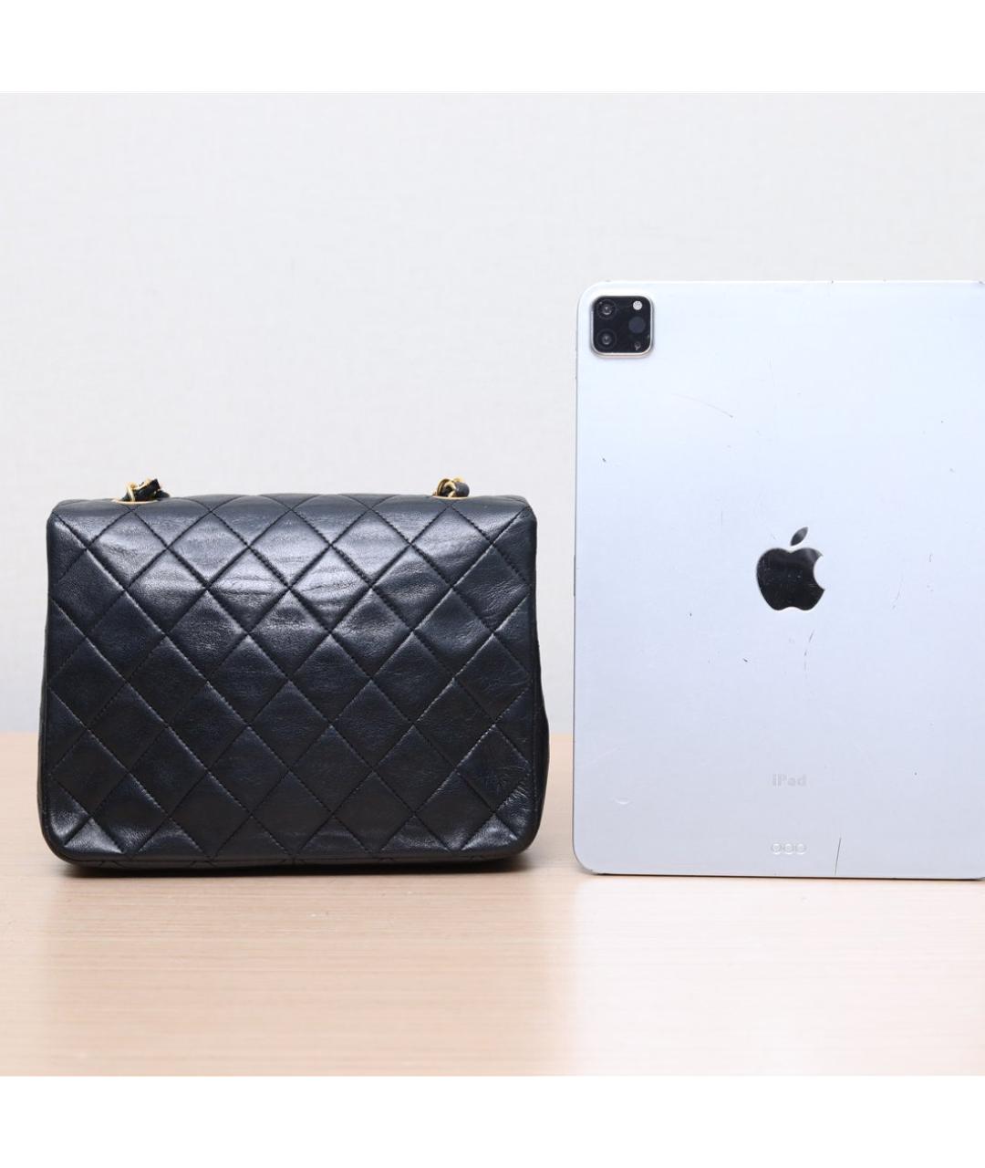 CHANEL Черная кожаная сумка через плечо, фото 6