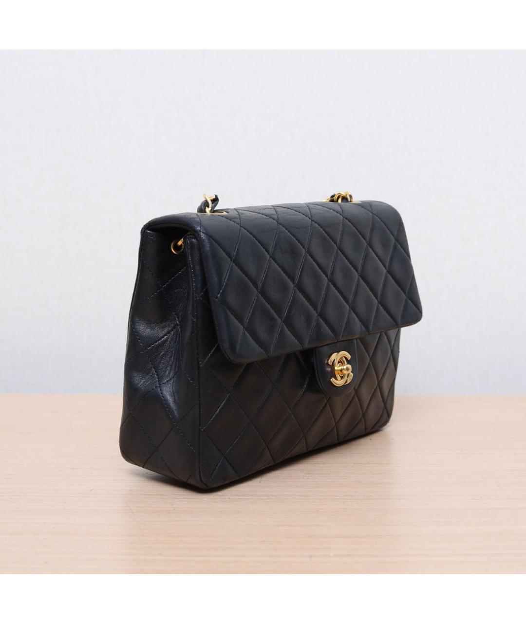 CHANEL Черная кожаная сумка через плечо, фото 3