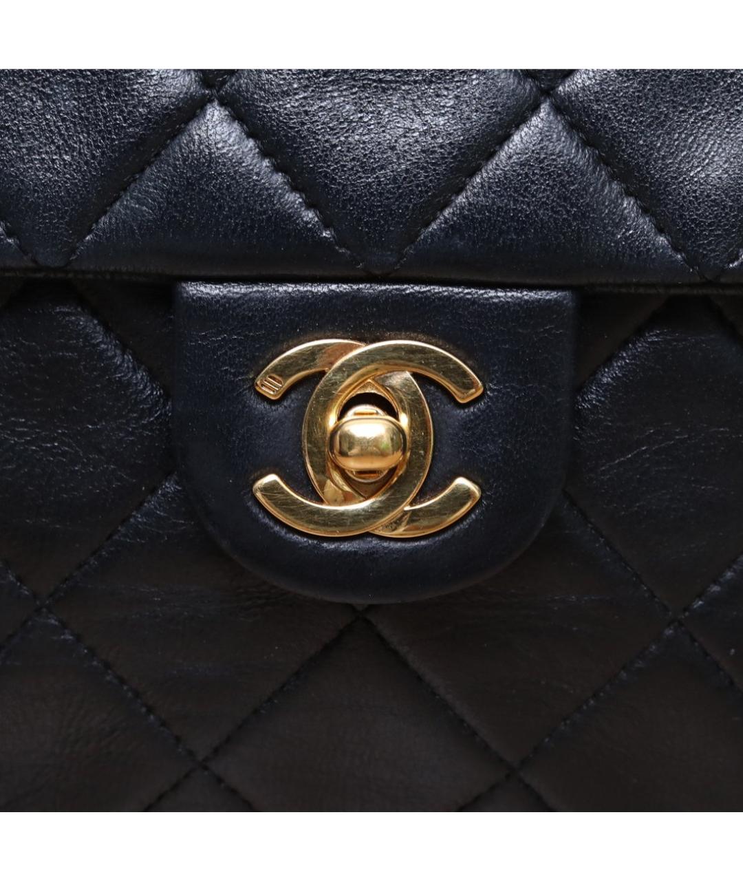 CHANEL Черная кожаная сумка через плечо, фото 7