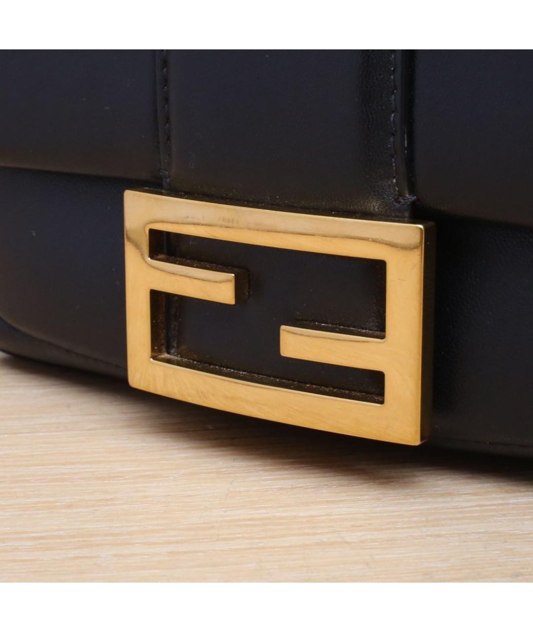 FENDI Черная кожаная сумка через плечо, фото 8