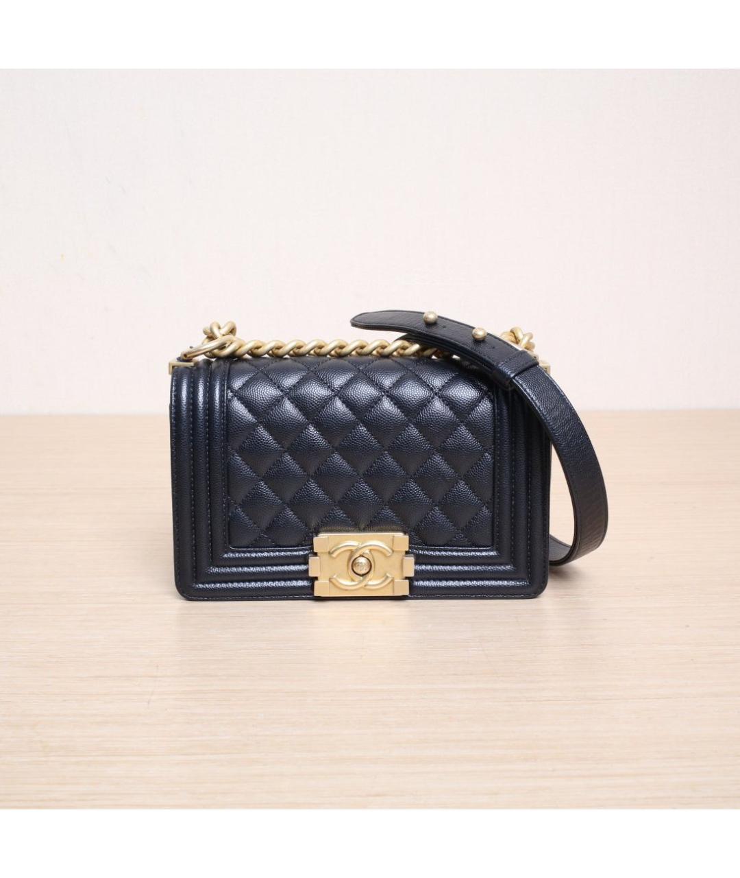 CHANEL Черная кожаная сумка через плечо, фото 3