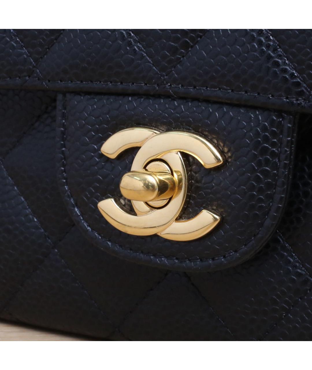 CHANEL Черная кожаная сумка через плечо, фото 8