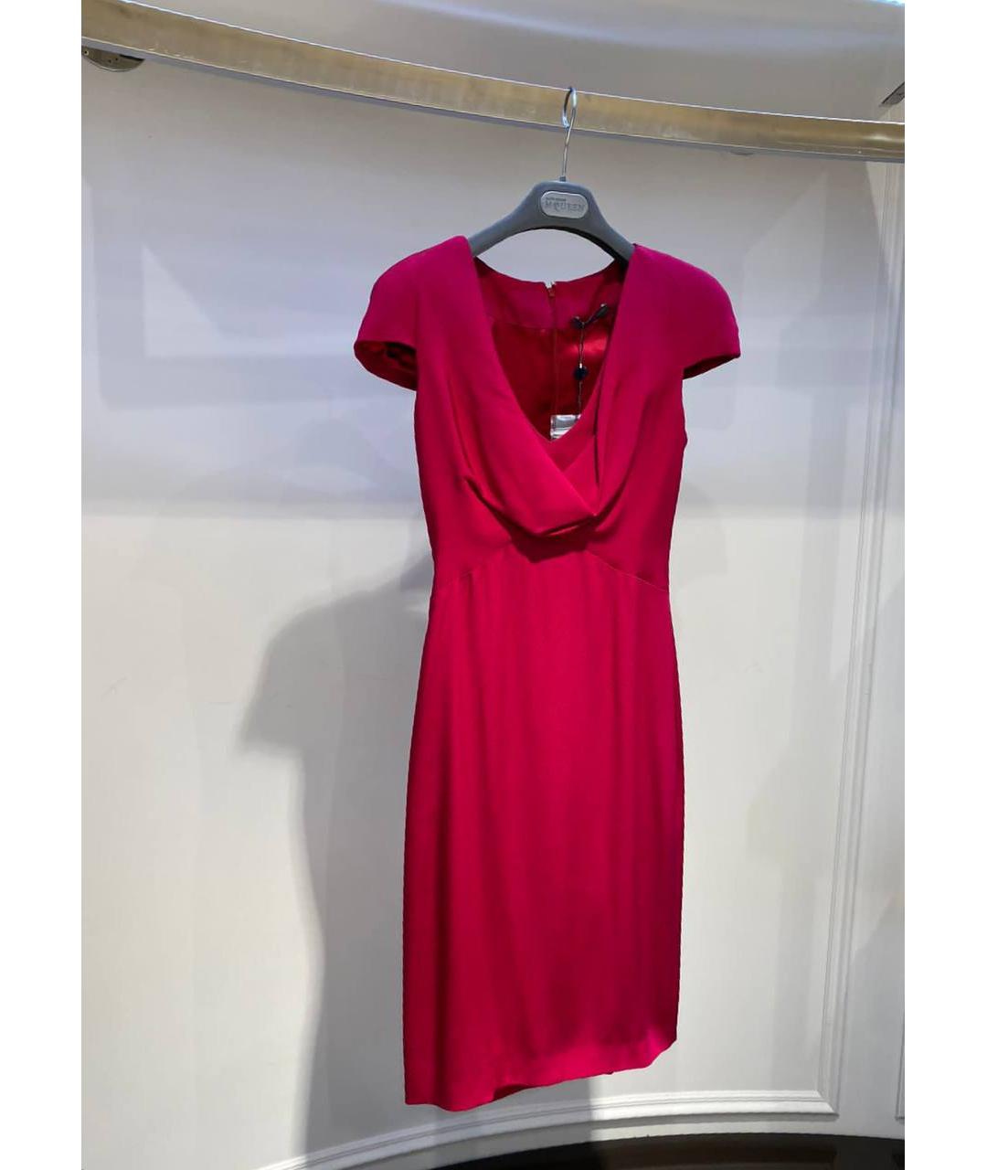 ALEXANDER MCQUEEN Красное шелковое вечернее платье, фото 2