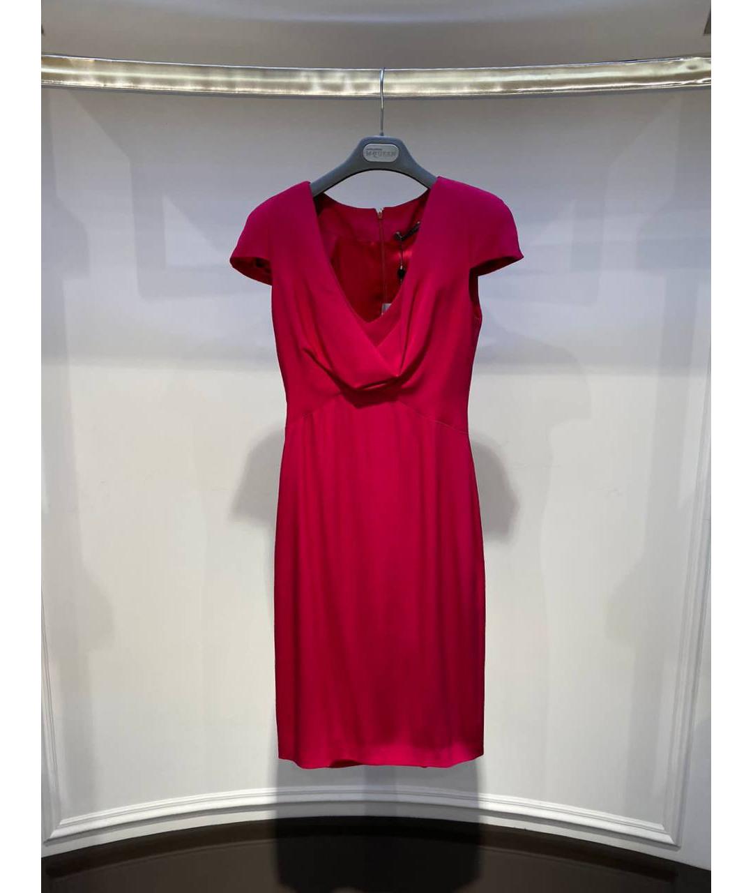 ALEXANDER MCQUEEN Красное шелковое вечернее платье, фото 4