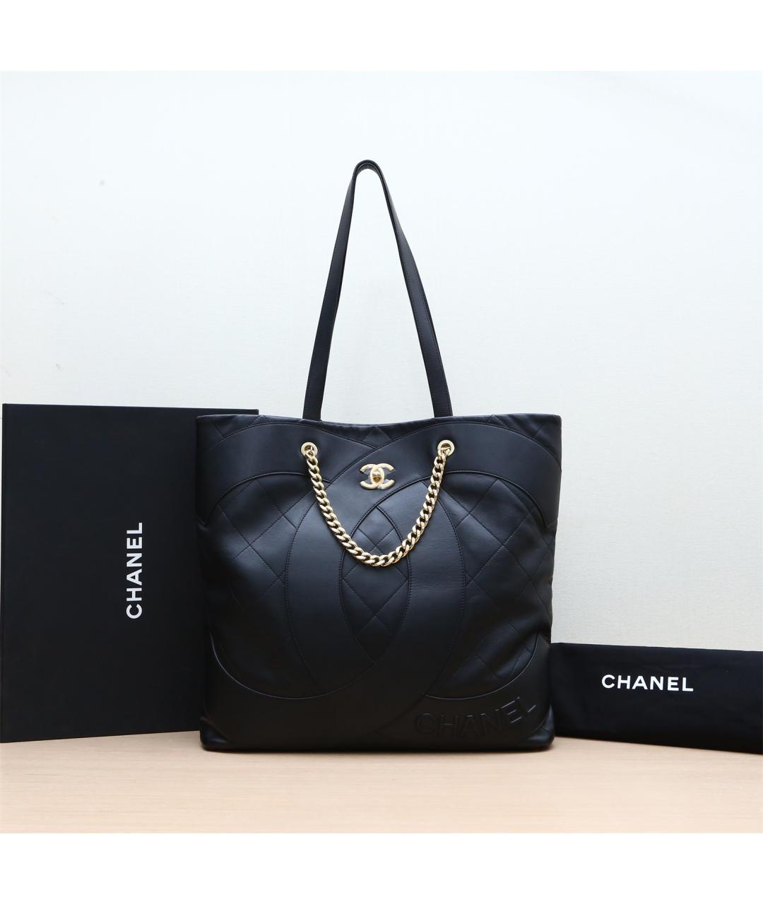 CHANEL Черная кожаная сумка через плечо, фото 3