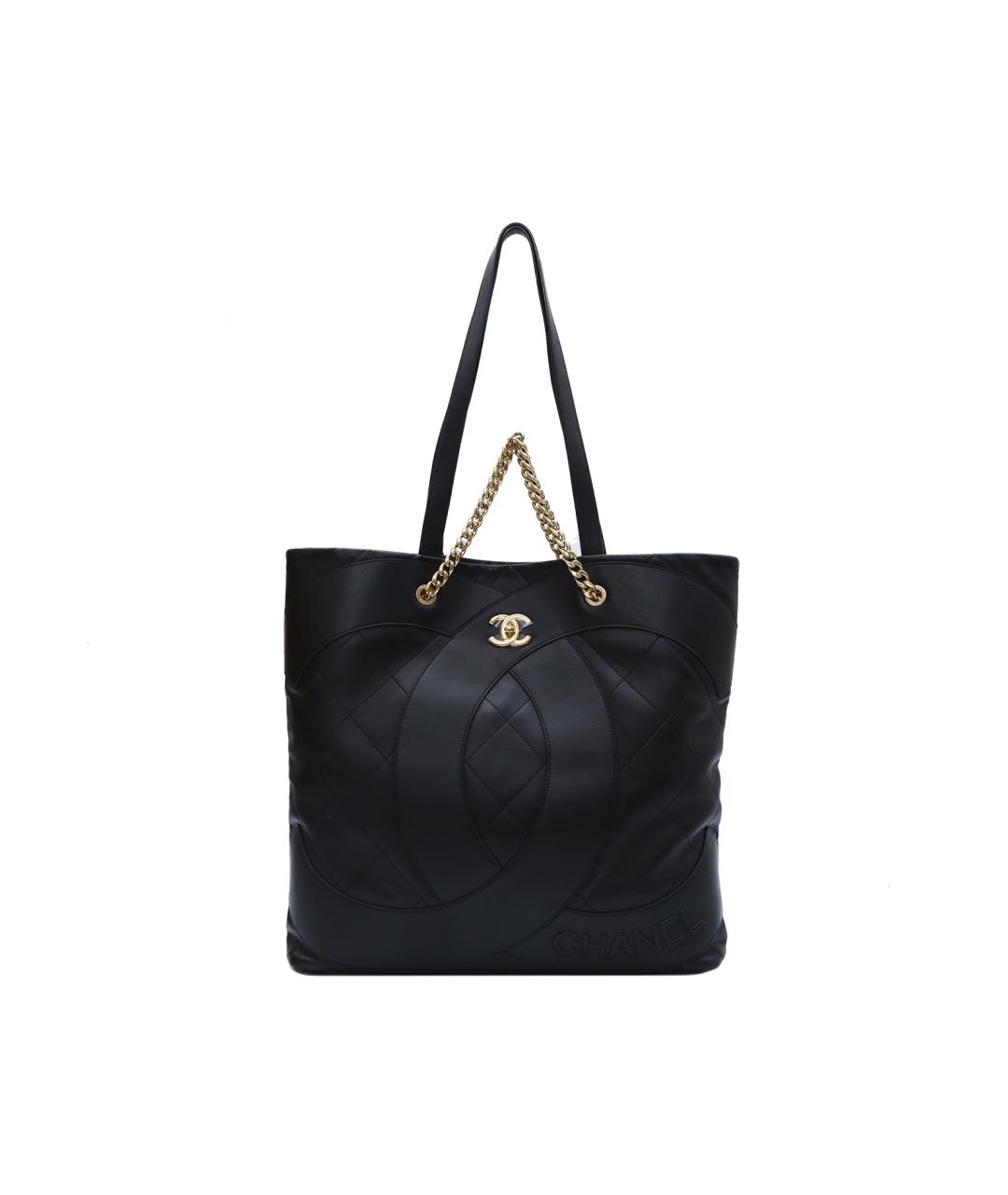 CHANEL Черная кожаная сумка через плечо, фото 1