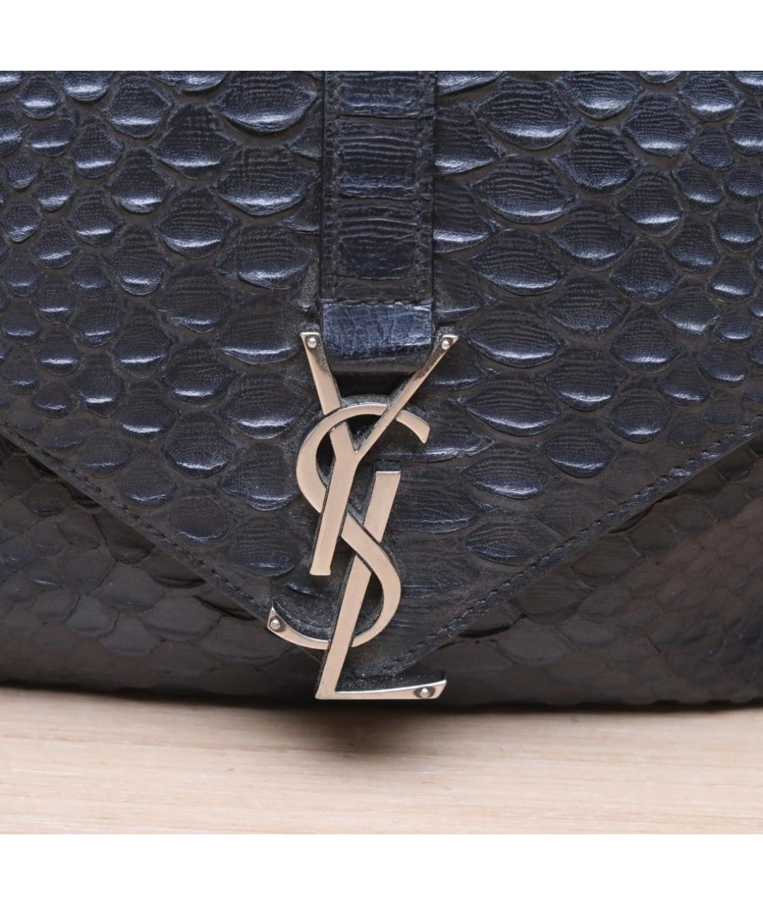 SAINT LAURENT Черная кожаная сумка через плечо, фото 8