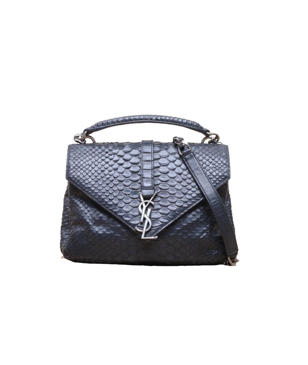 SAINT LAURENT Черная кожаная сумка через плечо, фото 1