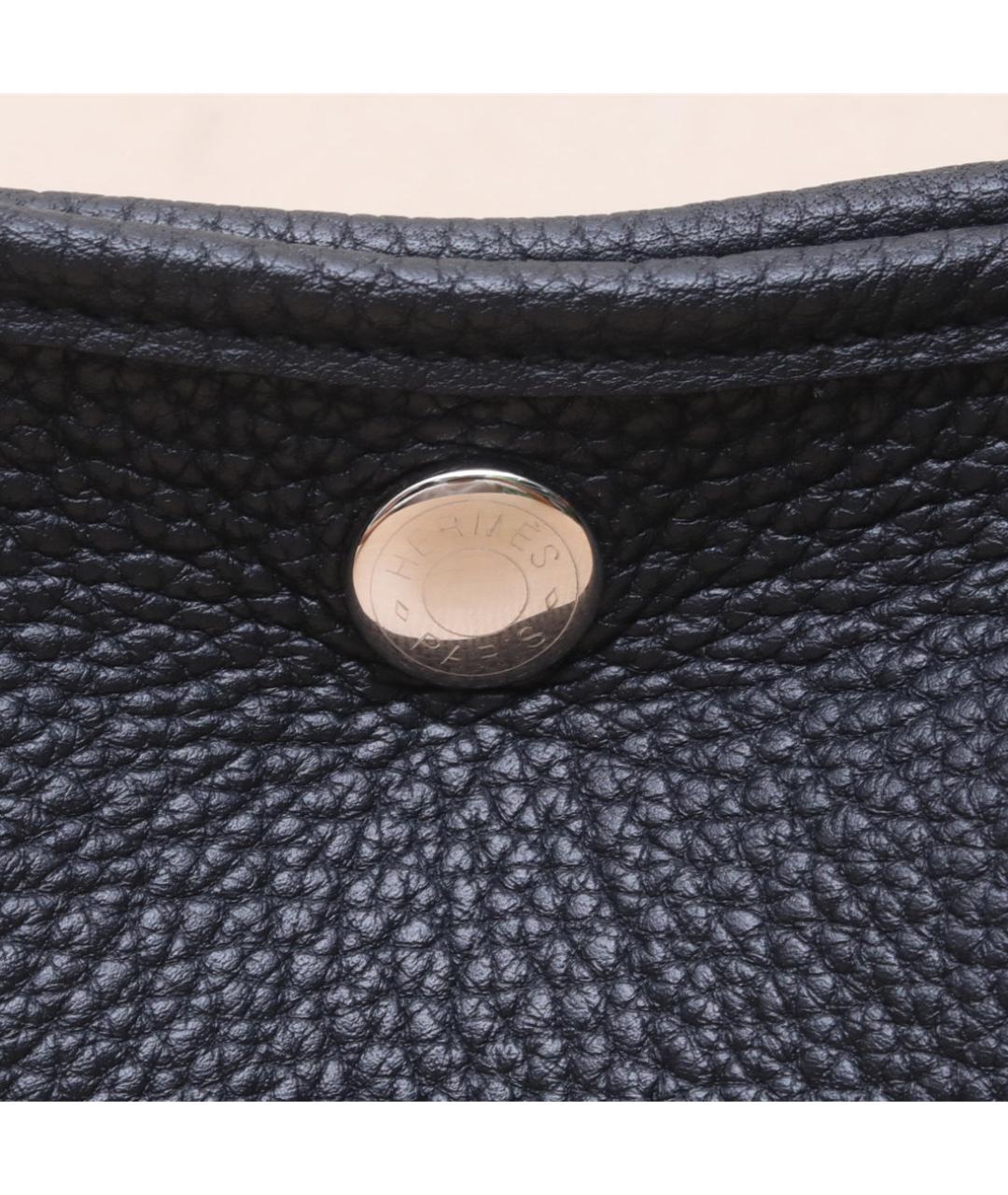 HERMES Черная кожаная сумка через плечо, фото 8