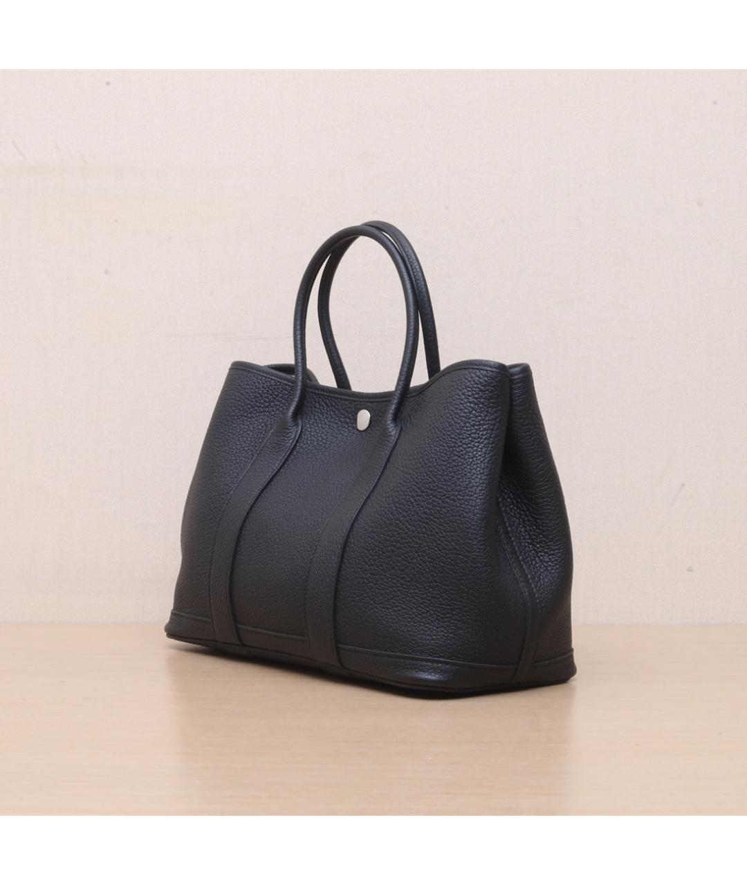 HERMES Черная кожаная сумка через плечо, фото 4