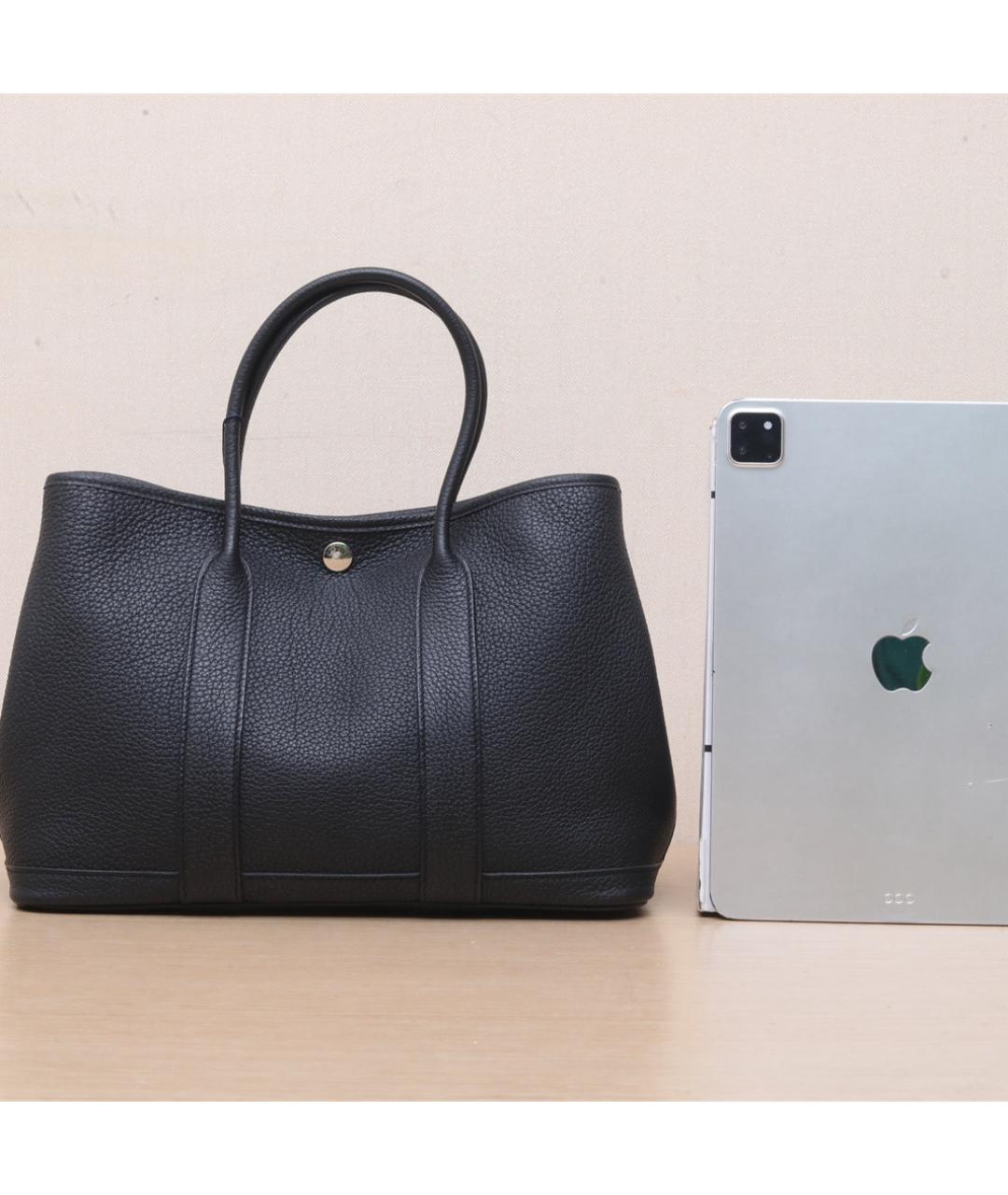 HERMES Черная кожаная сумка через плечо, фото 7