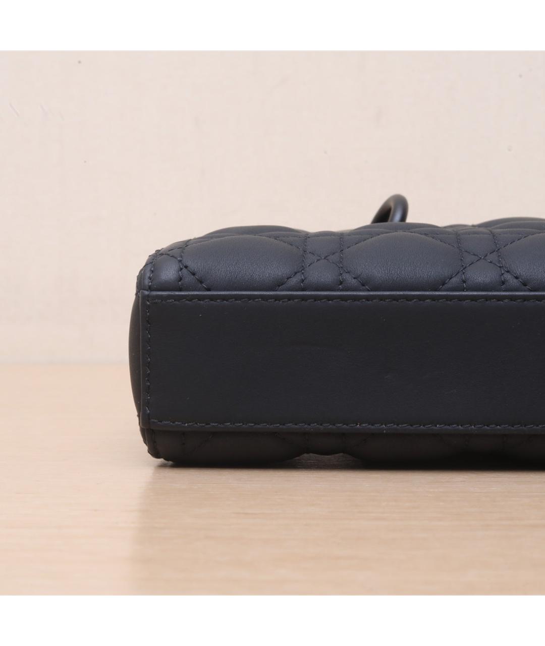 CHRISTIAN DIOR Черная кожаная сумка через плечо, фото 9