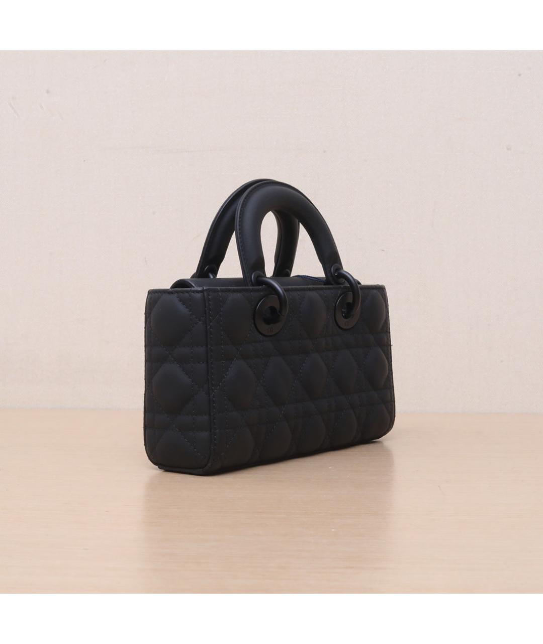 CHRISTIAN DIOR Черная кожаная сумка через плечо, фото 6