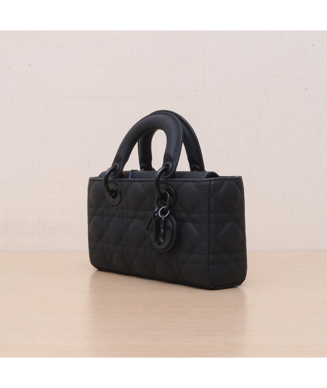 CHRISTIAN DIOR Черная кожаная сумка через плечо, фото 4