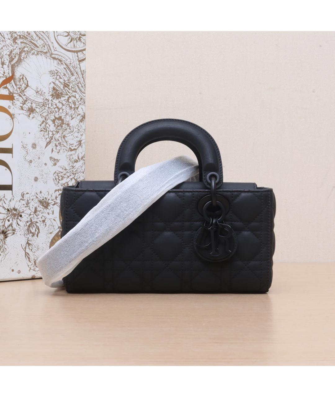 CHRISTIAN DIOR Черная кожаная сумка через плечо, фото 2