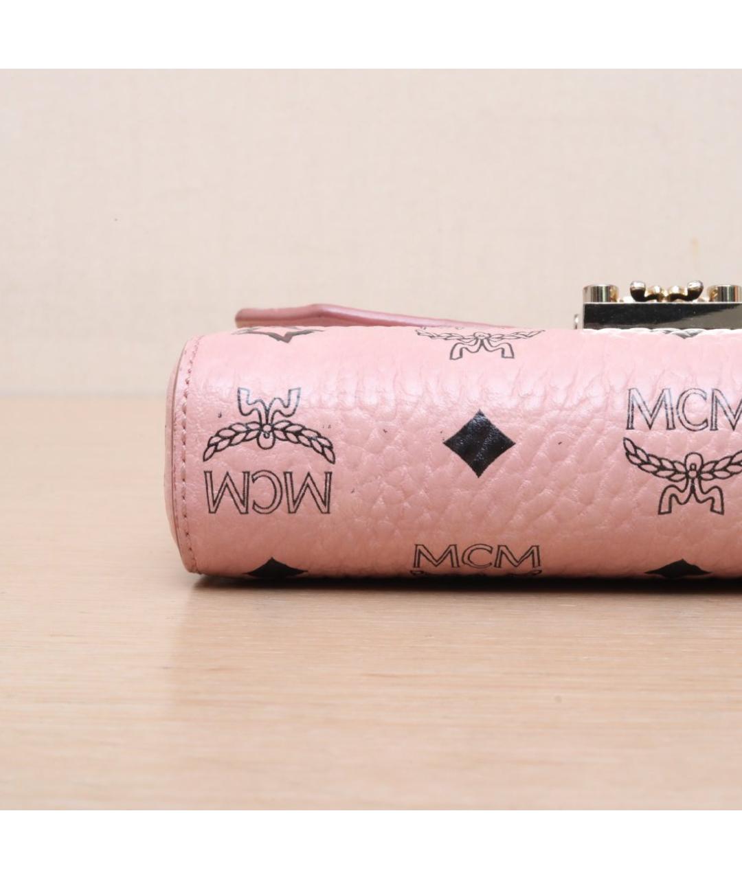 MCM Розовая кожаная сумка через плечо, фото 9