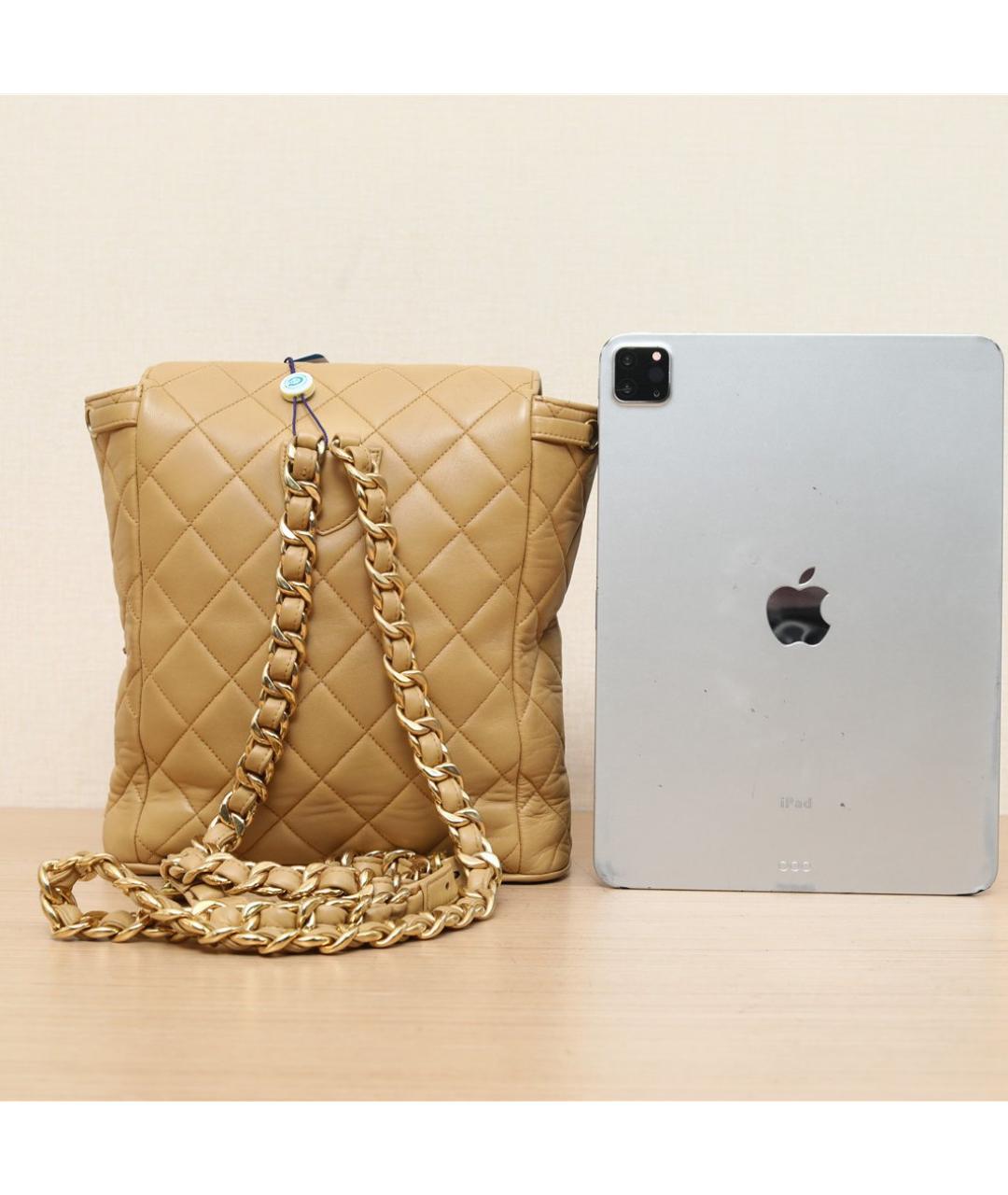 CHANEL Коричневый кожаный рюкзак, фото 6