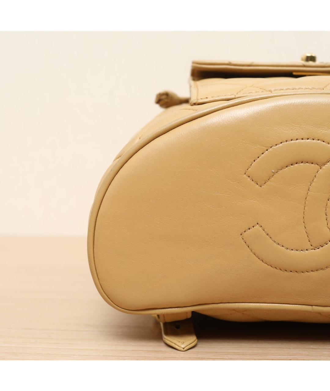 CHANEL Коричневый кожаный рюкзак, фото 8