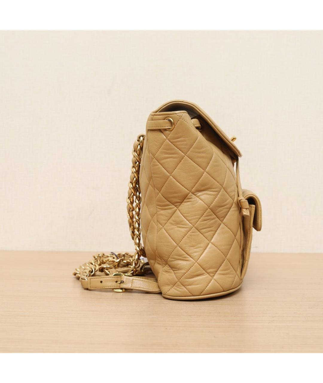 CHANEL Коричневый кожаный рюкзак, фото 4