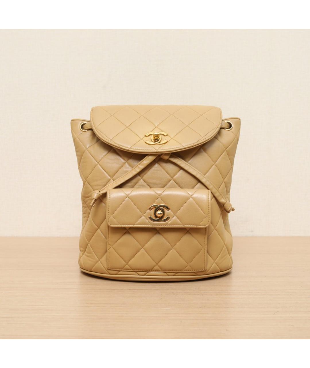 CHANEL Коричневый кожаный рюкзак, фото 2