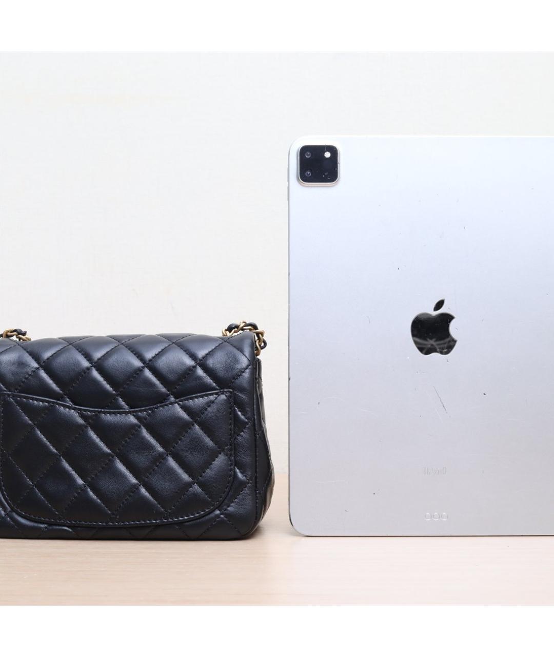 CHANEL Черная кожаная сумка через плечо, фото 7