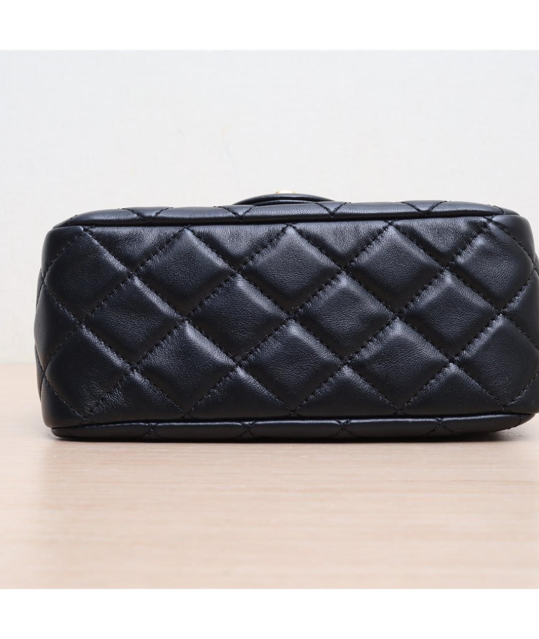 CHANEL Черная кожаная сумка через плечо, фото 9