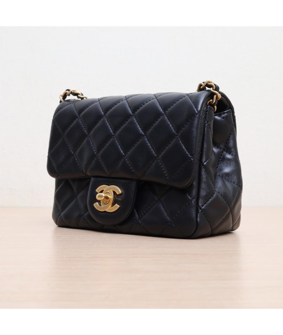 CHANEL Черная кожаная сумка через плечо, фото 4