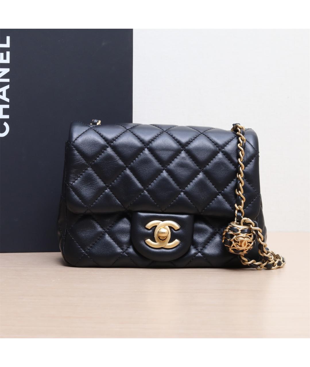 CHANEL Черная кожаная сумка через плечо, фото 2