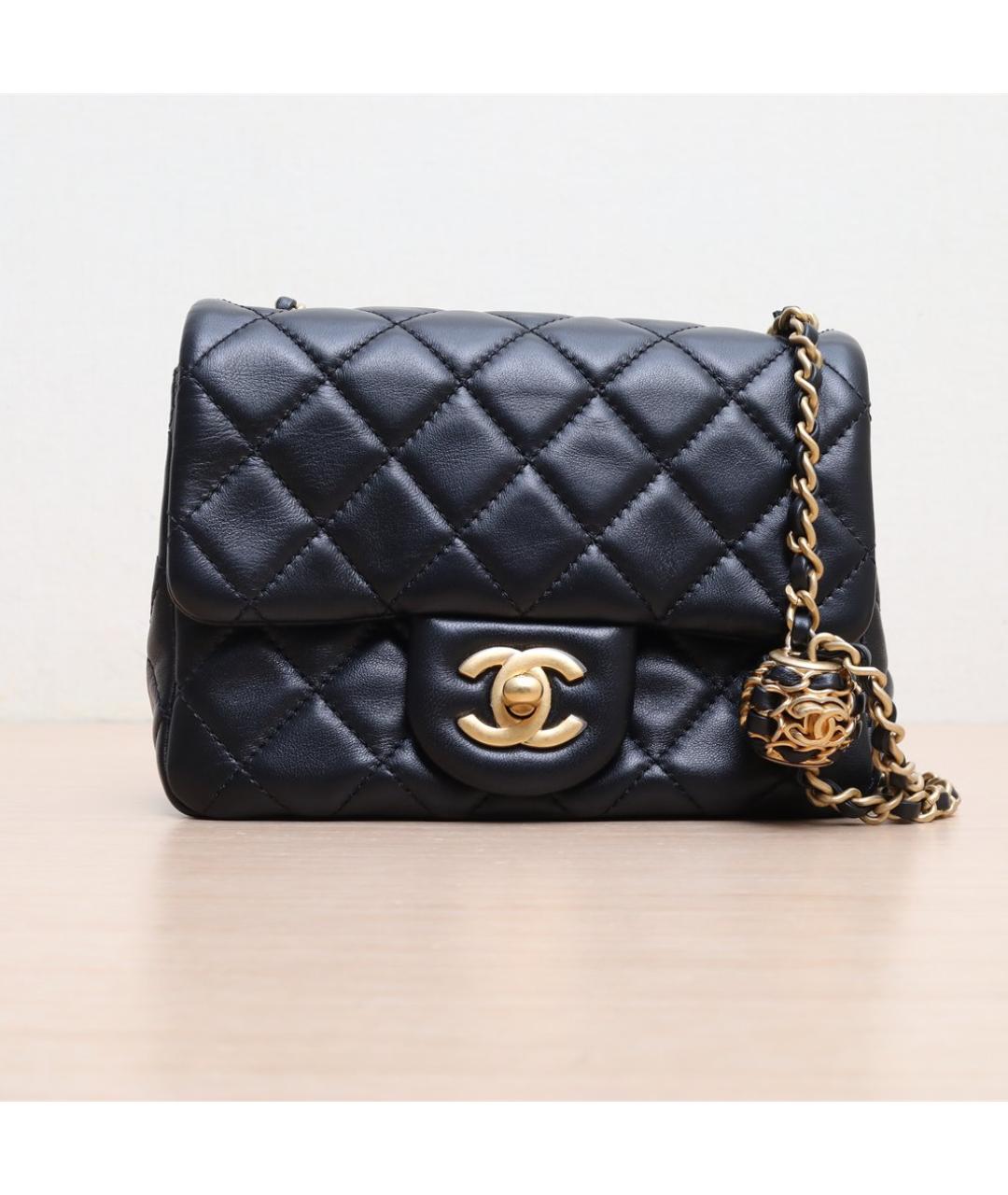 CHANEL Черная кожаная сумка через плечо, фото 3