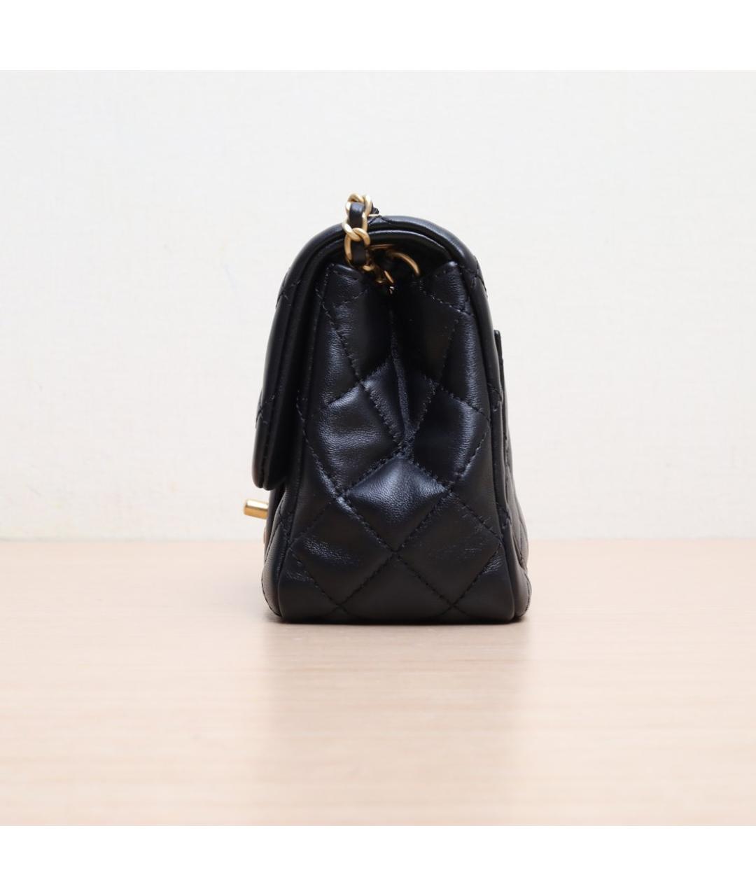 CHANEL Черная кожаная сумка через плечо, фото 5