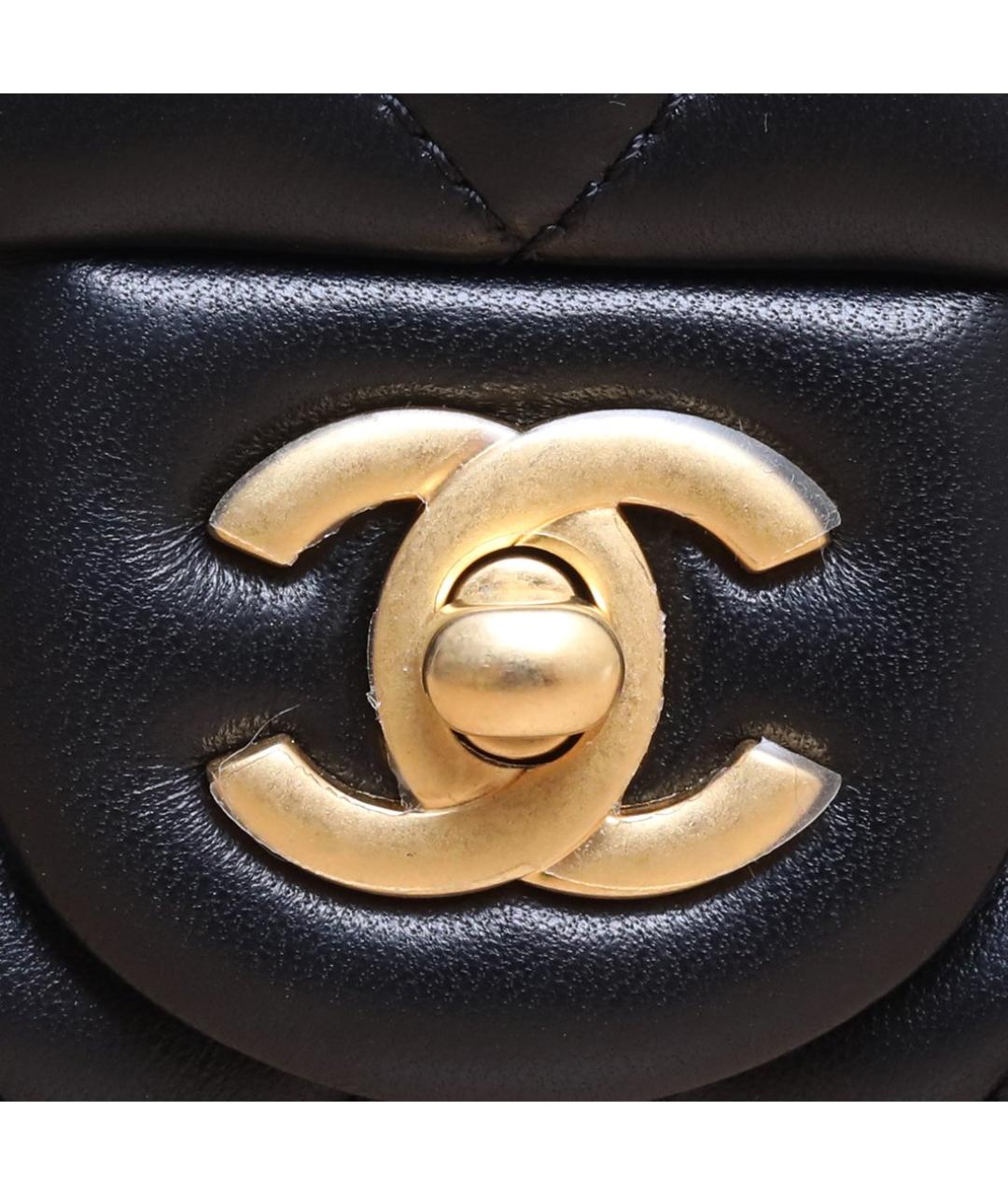 CHANEL Черная кожаная сумка через плечо, фото 8