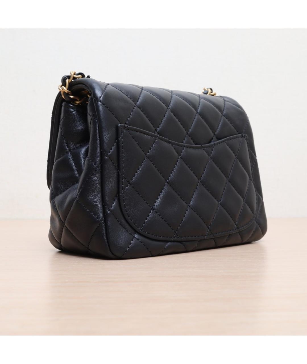 CHANEL Черная кожаная сумка через плечо, фото 6