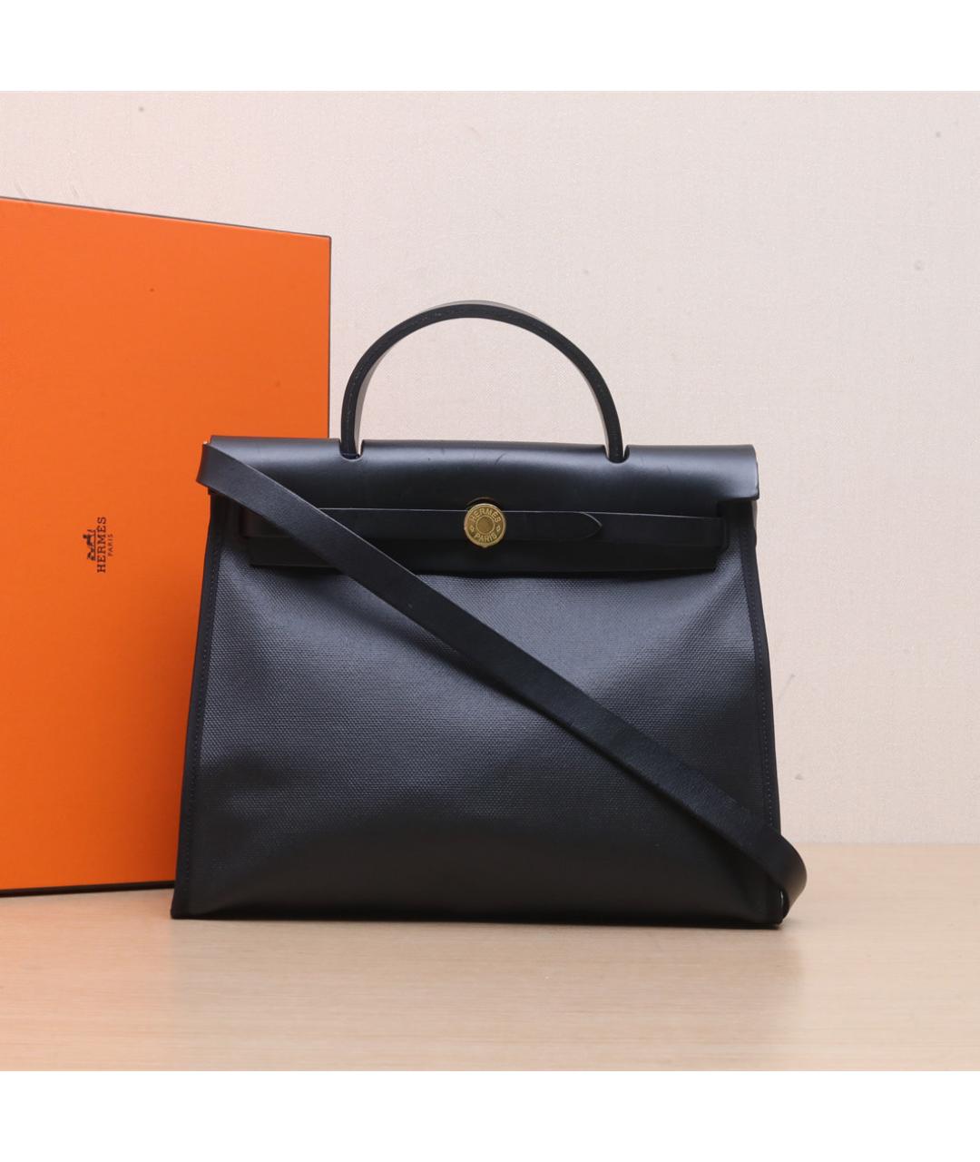 HERMES Черная сумка с короткими ручками, фото 2