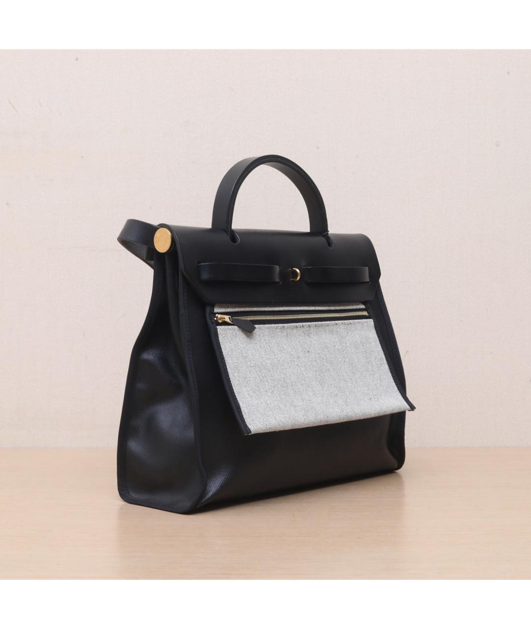 HERMES Черная сумка с короткими ручками, фото 6